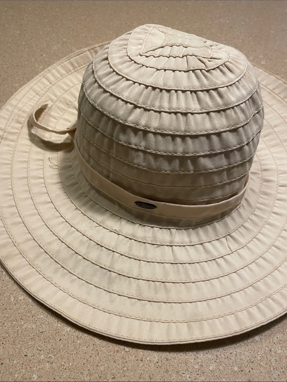 Scala Women's Wide Brim Sun Hat - Cream
